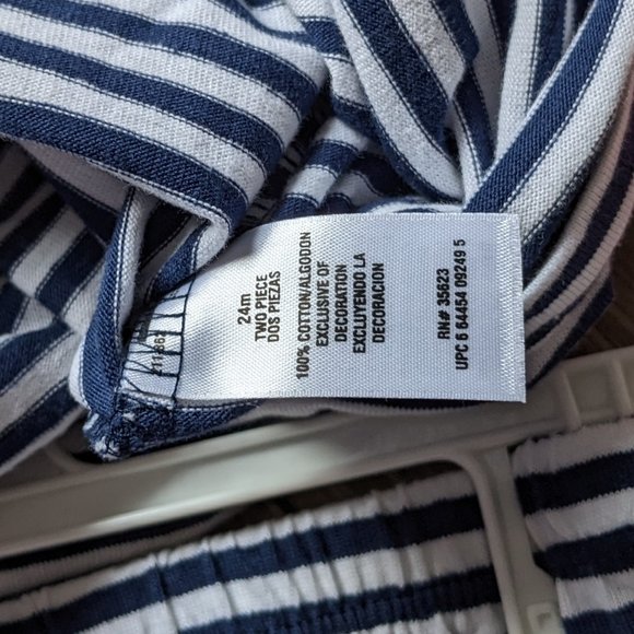 [KIDS 2/$30] NWT Baby Girl (24M) - CARTER'S Watermelon pockets Striped Dress Set - Picture 5 of 6